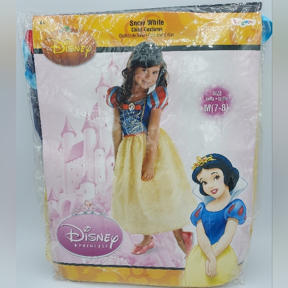 *SHIPS SAME/NEXT DAY!* New Snow White Girls Costume Dress - Size Medium 7-8 - Picture 2 of 5